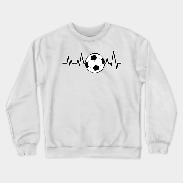 Heartbeat Pulse - Football / Soccer Crewneck Sweatshirt by DesignWood-Sport